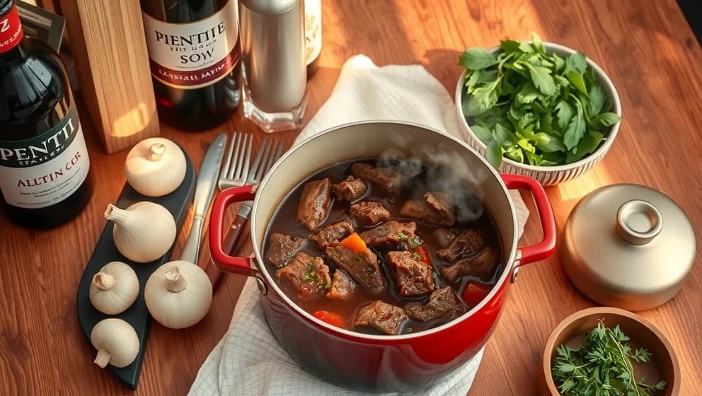 Boeuf bourguignon recept från Frankrike